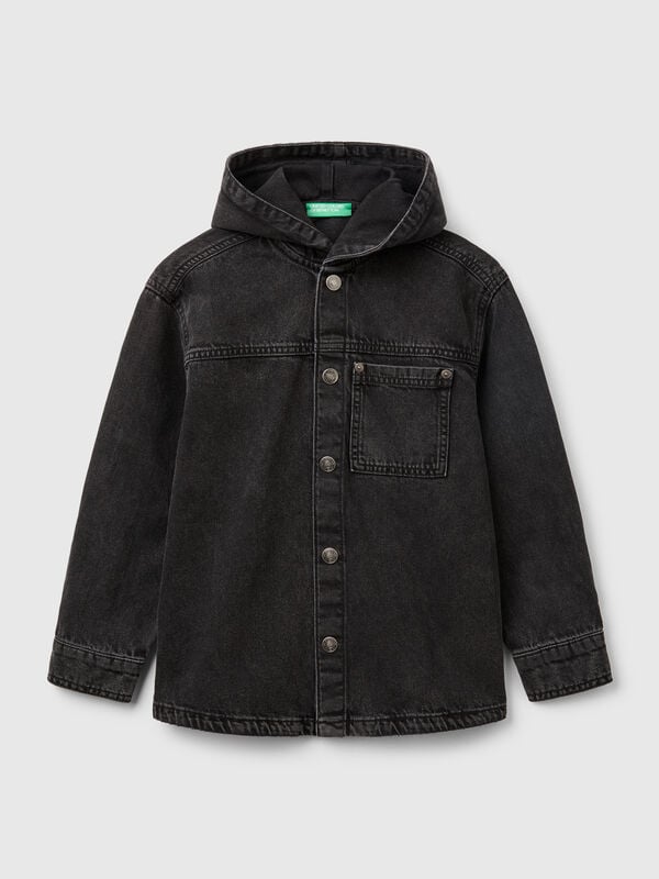 Denim shirt with hood Junior Boy