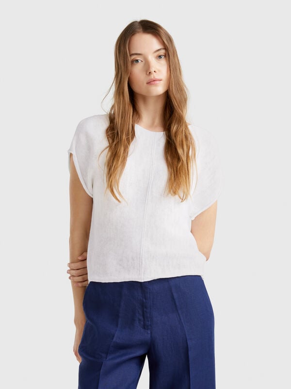 Pull en coton et lin Femme