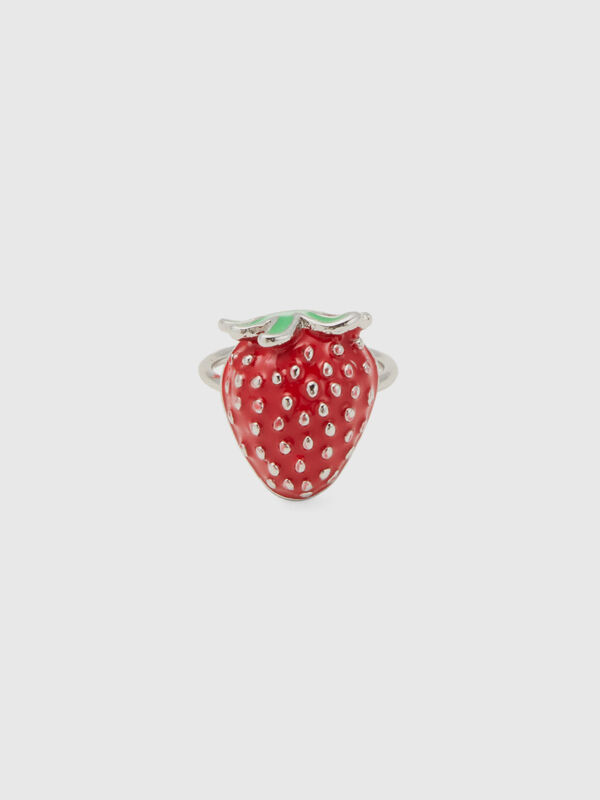 Ring with red strawberry Women