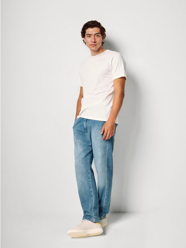 T-shirt en coton à fibres longues Homme