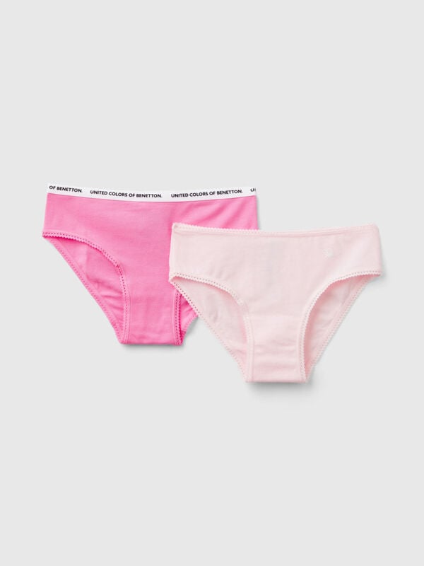 Two underwear in stretch cotton Junior Girl