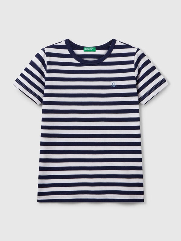 T-shirt rayé 100% coton Garçon
