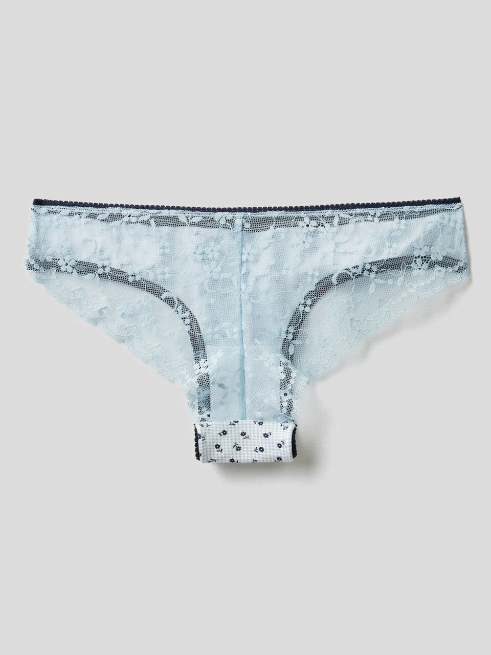 Slip brésilien avec dos en dentelle stretch image number 2