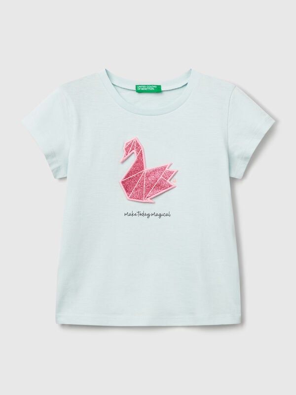 T-shirt with print and application Junior Girl