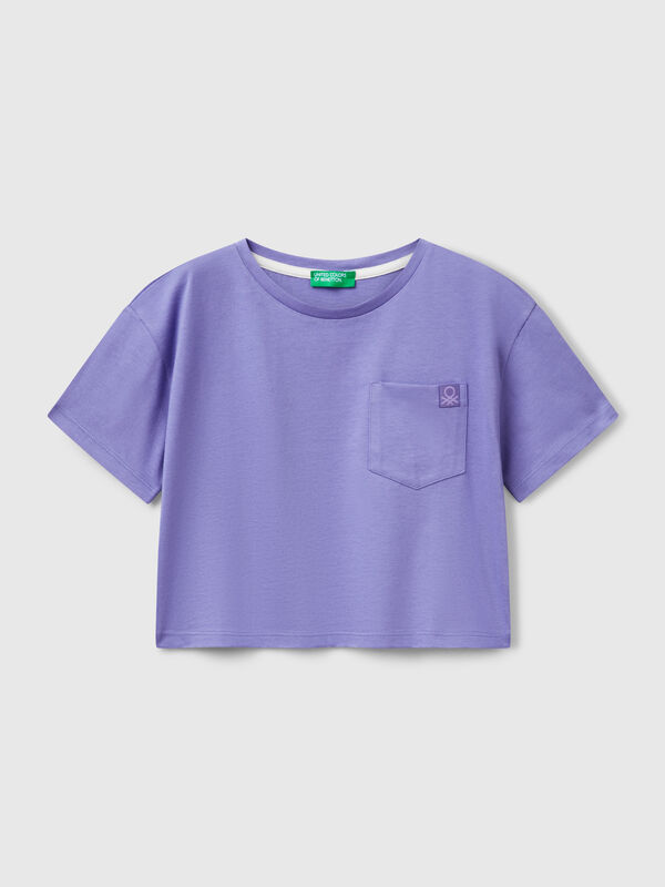 Boxy-Fit-T-Shirt mit Aufdruck auf der Rückseite Mädchen