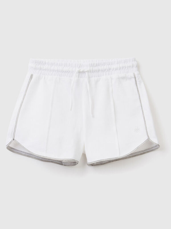 Shorts in 100% Baumwolle mit Tunnelzug Mädchen