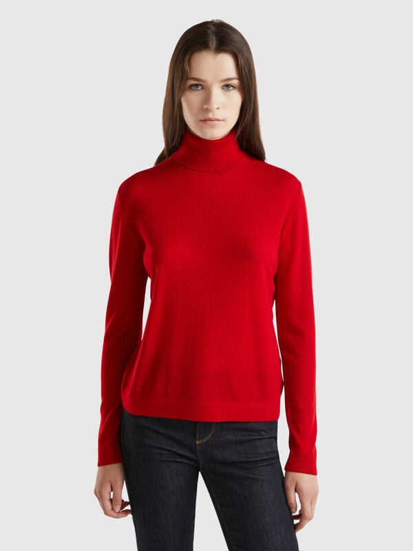 Turtleneck in pure Merino wool Women