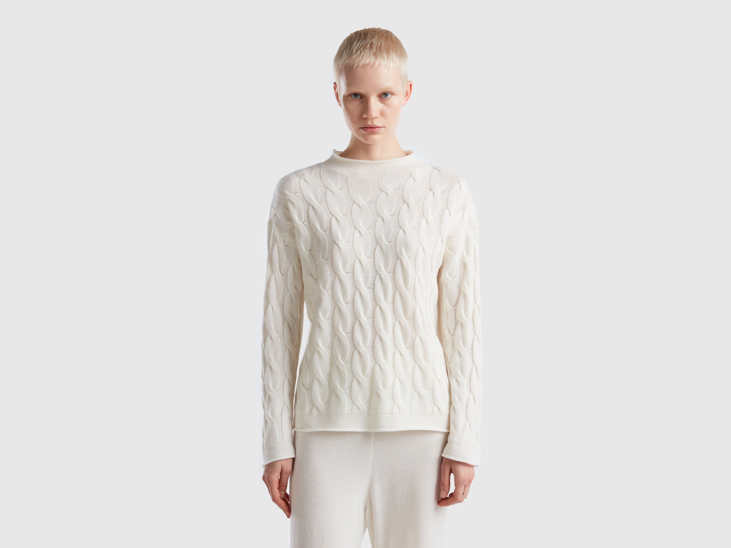 Cable knit sweater
