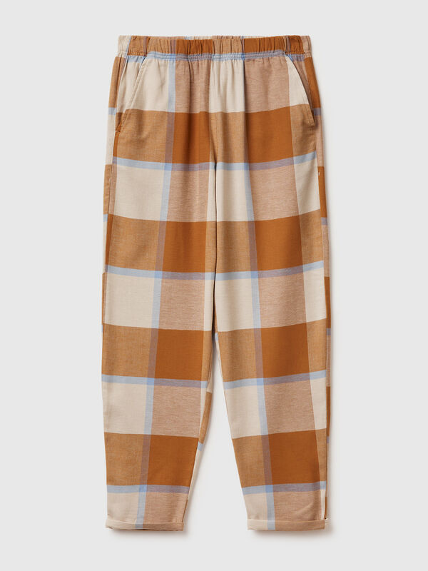 Flanellhose mit Schottenmuster Damen