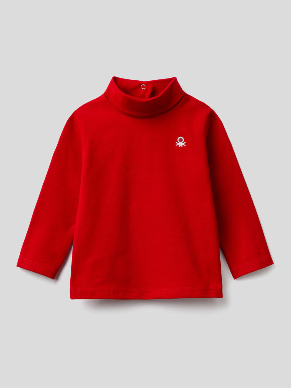 T-shirt en coton stretch avec col montant image number 1