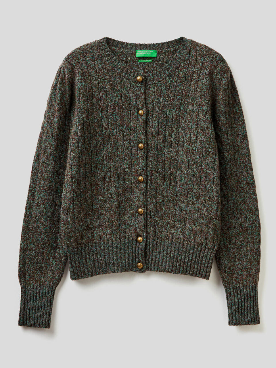 Gilet à torsades en pure laine Shetland image number 1