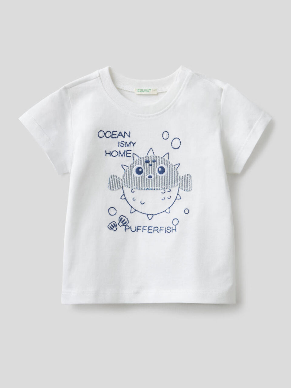 T-shirt en coton bio avec broderie image number 1