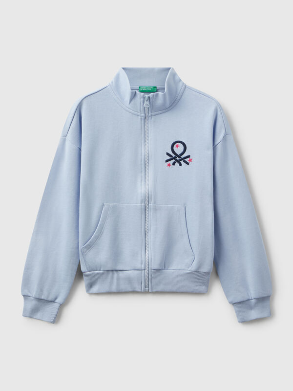Sweat-shirt zippé avec imprimé Filles