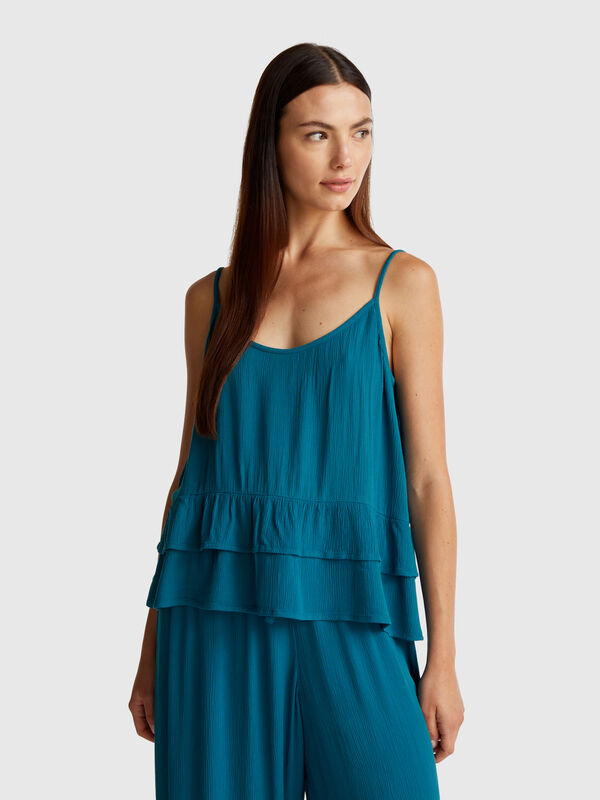 Flowy top with flounce Women