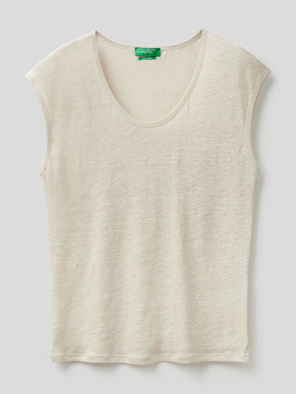 Short sleeve 100% linen t-shirt image number 1