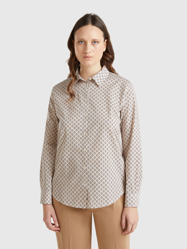 Patterned beige shirt Women
