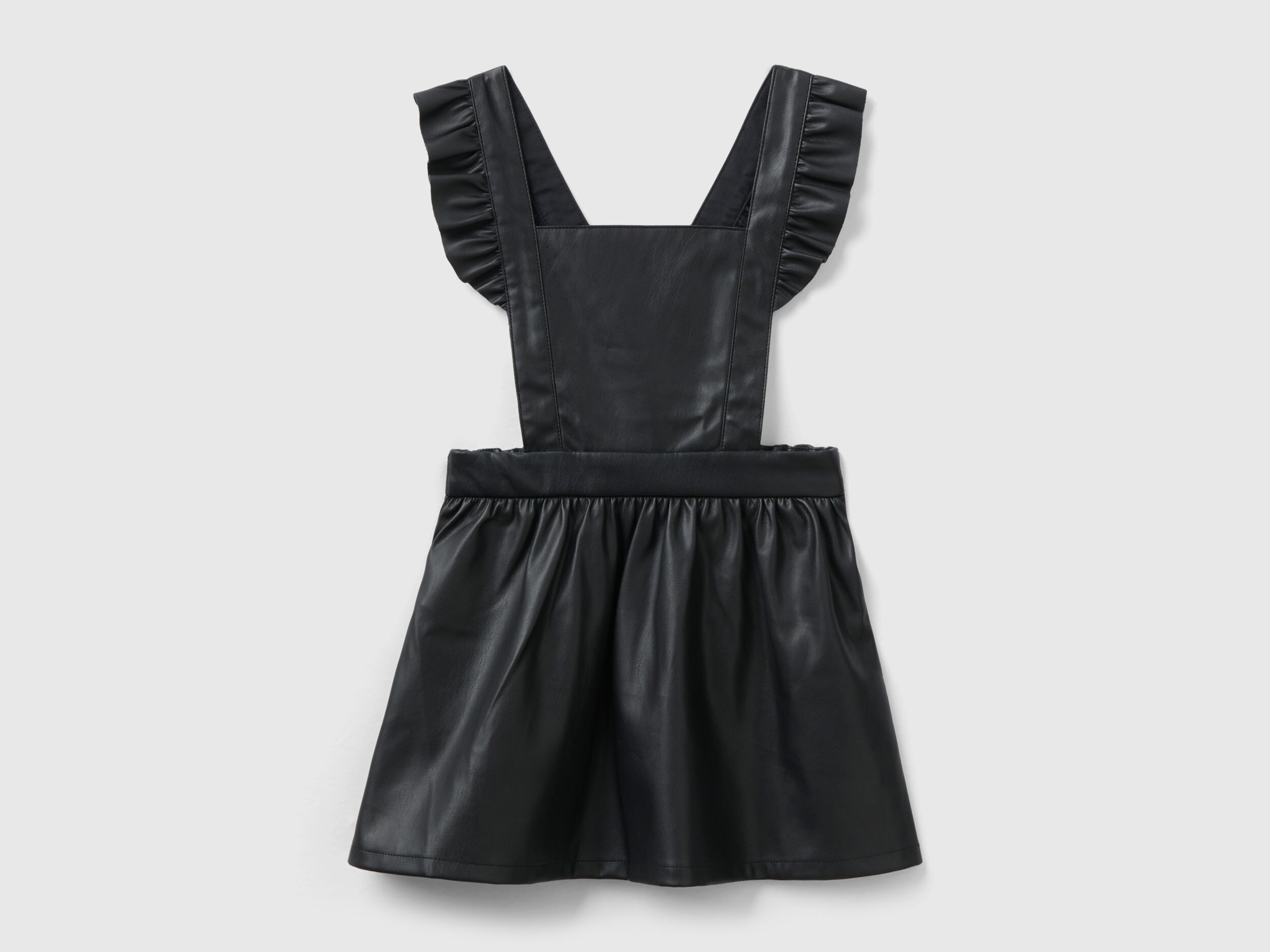 Black overall hotsell skirt leather