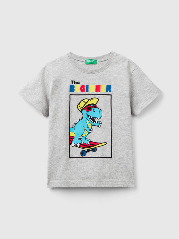 T-Shirt mit Details in Fluo Jungen