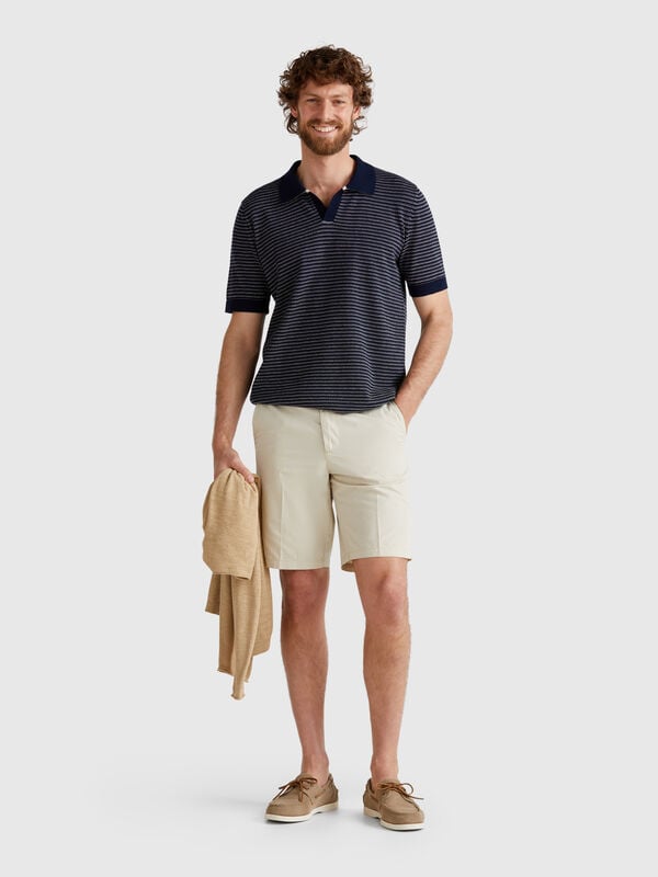 Bermuda chino en toile Homme