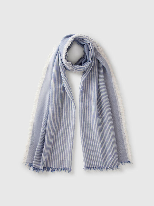 Lightweight striped scarf Men