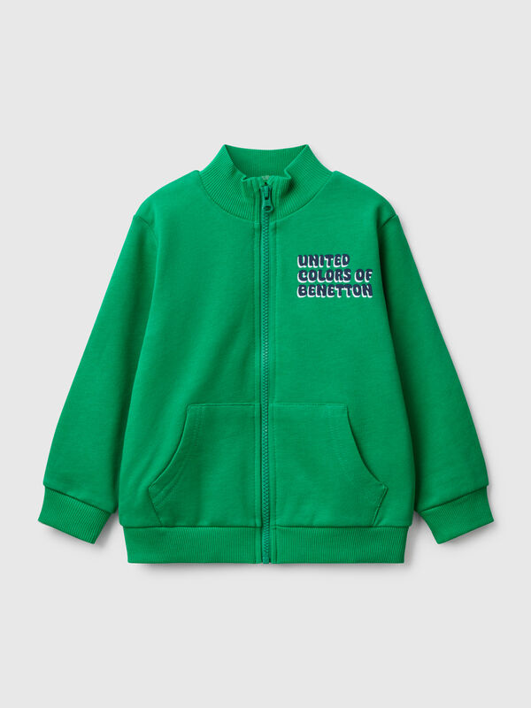 Sweat en coton avec fermeture éclair Garçon