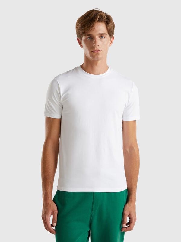 T-shirt ajusté en coton stretch Homme