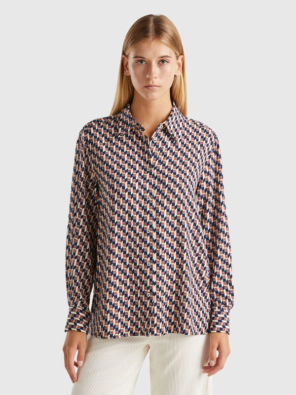 Flowy patterned shirt Women