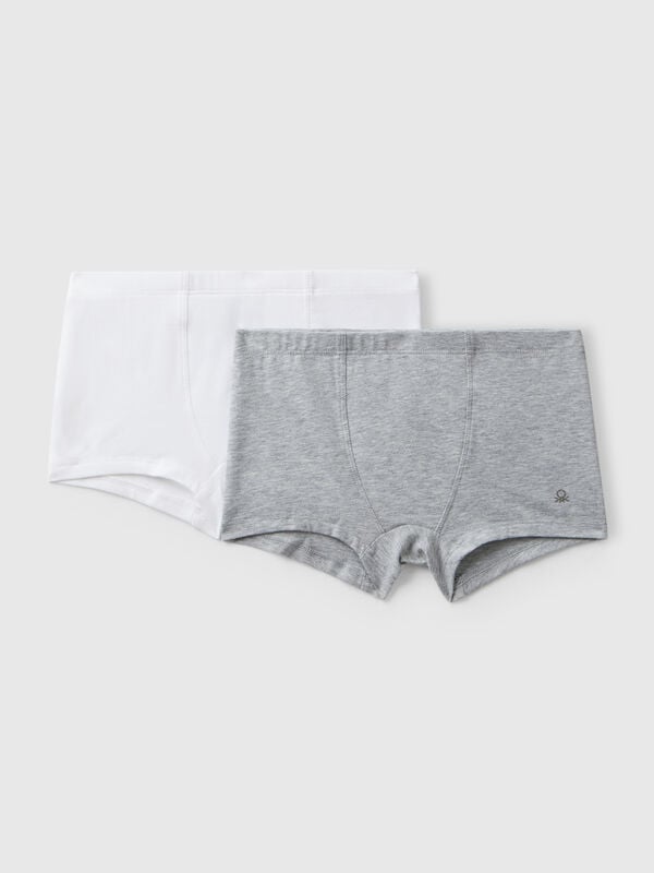 Deux boxers en coton stretch Garçon