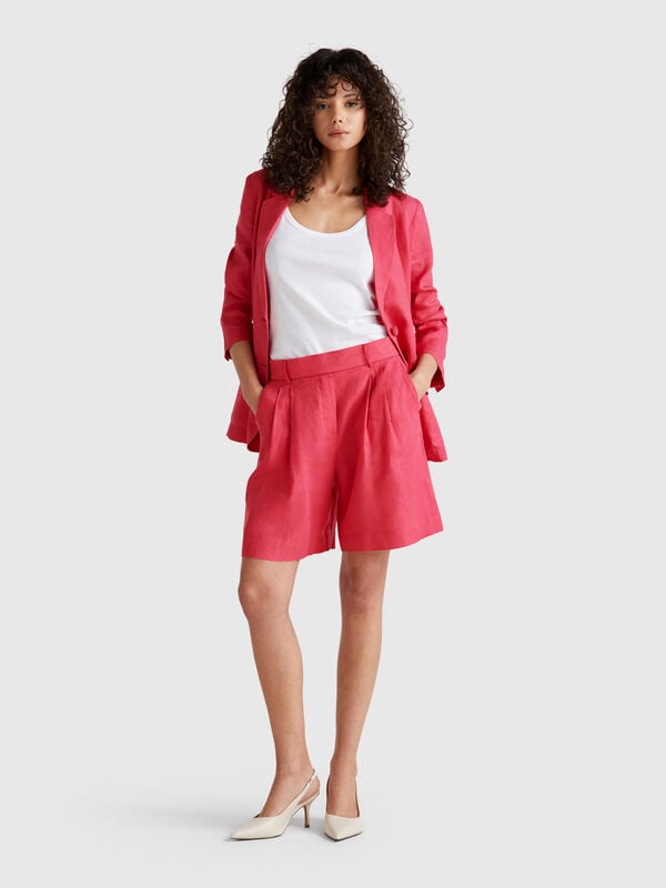 Bermudashorts aus 100 % Leinen Damen
