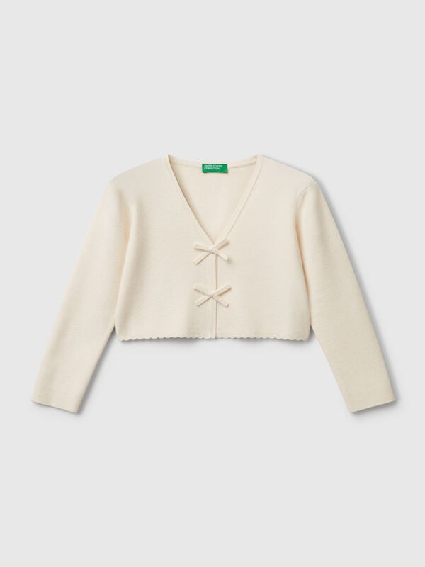 Strickjacke mit Schleifen Mädchen