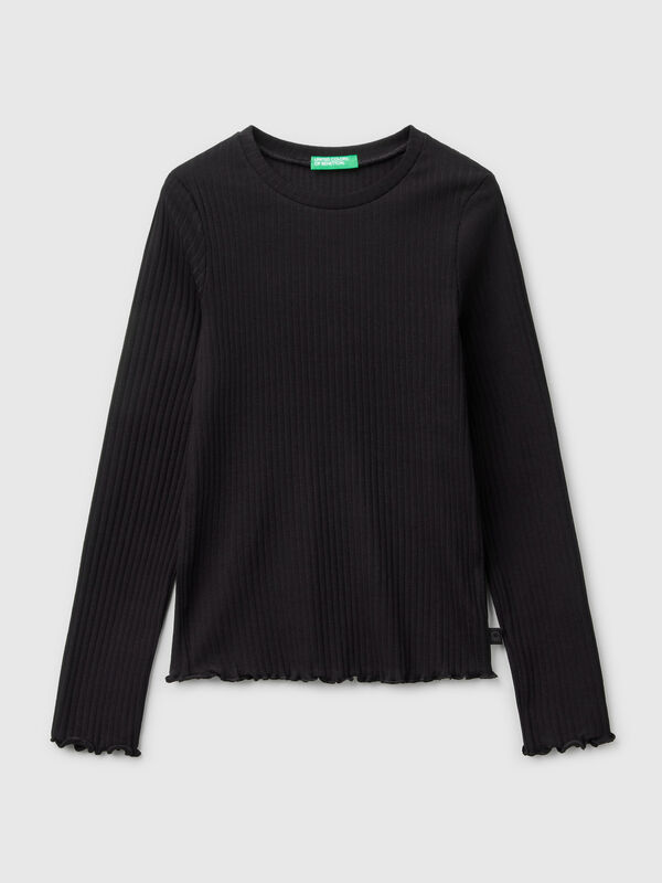 T-Shirt aus Stretch-Baumwolle mit schmaler Passform Mädchen