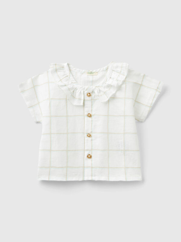 Check shirt with frill New Born (0-18 months)