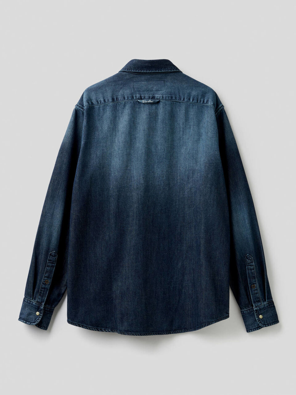 Denim shirt in pure cotton image number 2