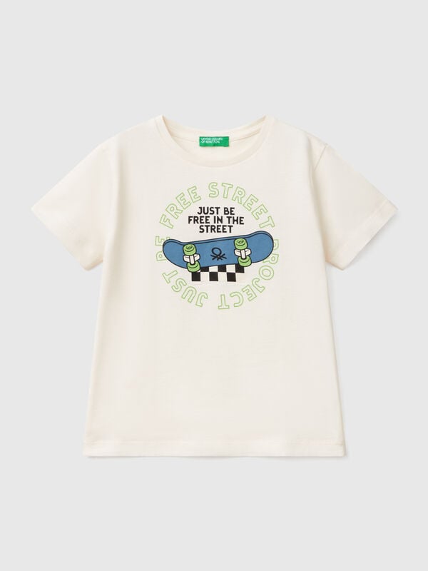 T-Shirt aus Baumwolle mit Aufdruck Jungen