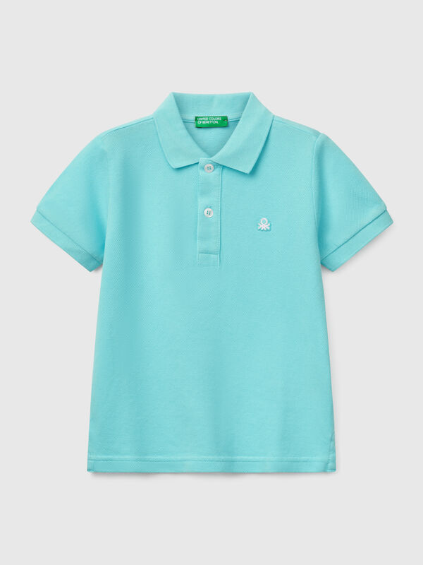 Poloshirt mit kurzen Ärmeln aus reiner Baumwolle Jungen
