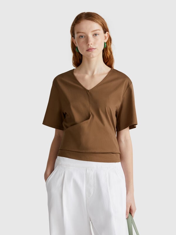 T-shirt avec noeud au dos Femme