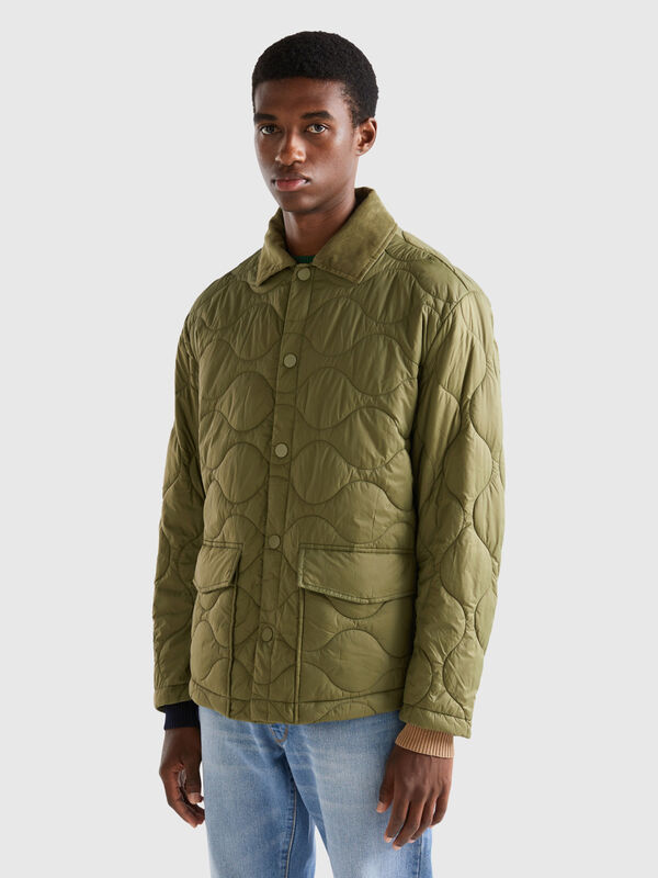 Quilted jacket with collar