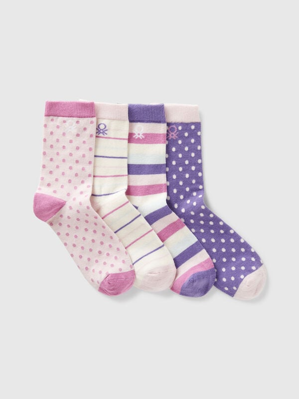 Four pairs of patterned socks  Junior Boy