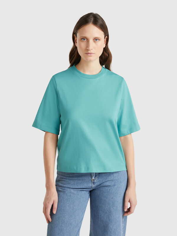T-shirt boxy 100 % coton Femme
