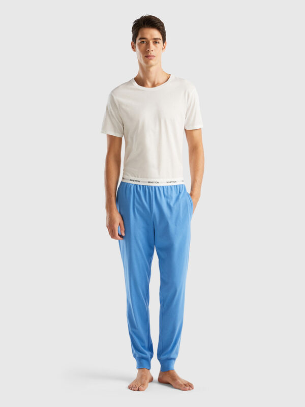 Pantalon à élastique siglé