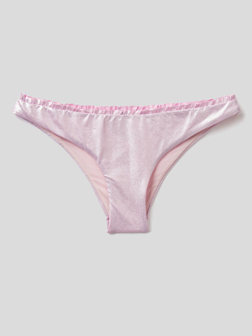Bandeau swim bottoms with foil look image number 1
