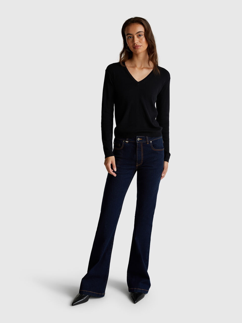 V NECK SWEATER L/S Damen image number null