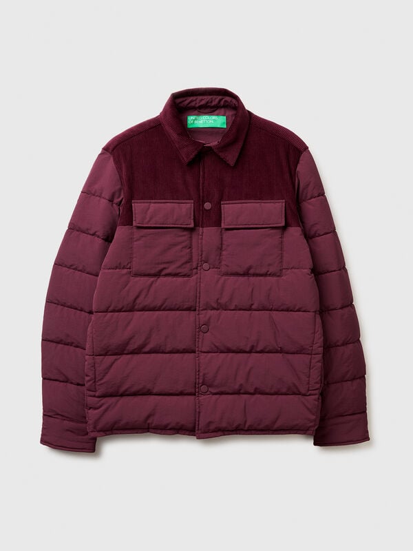 Jacke aus Samt und Nylon Herren