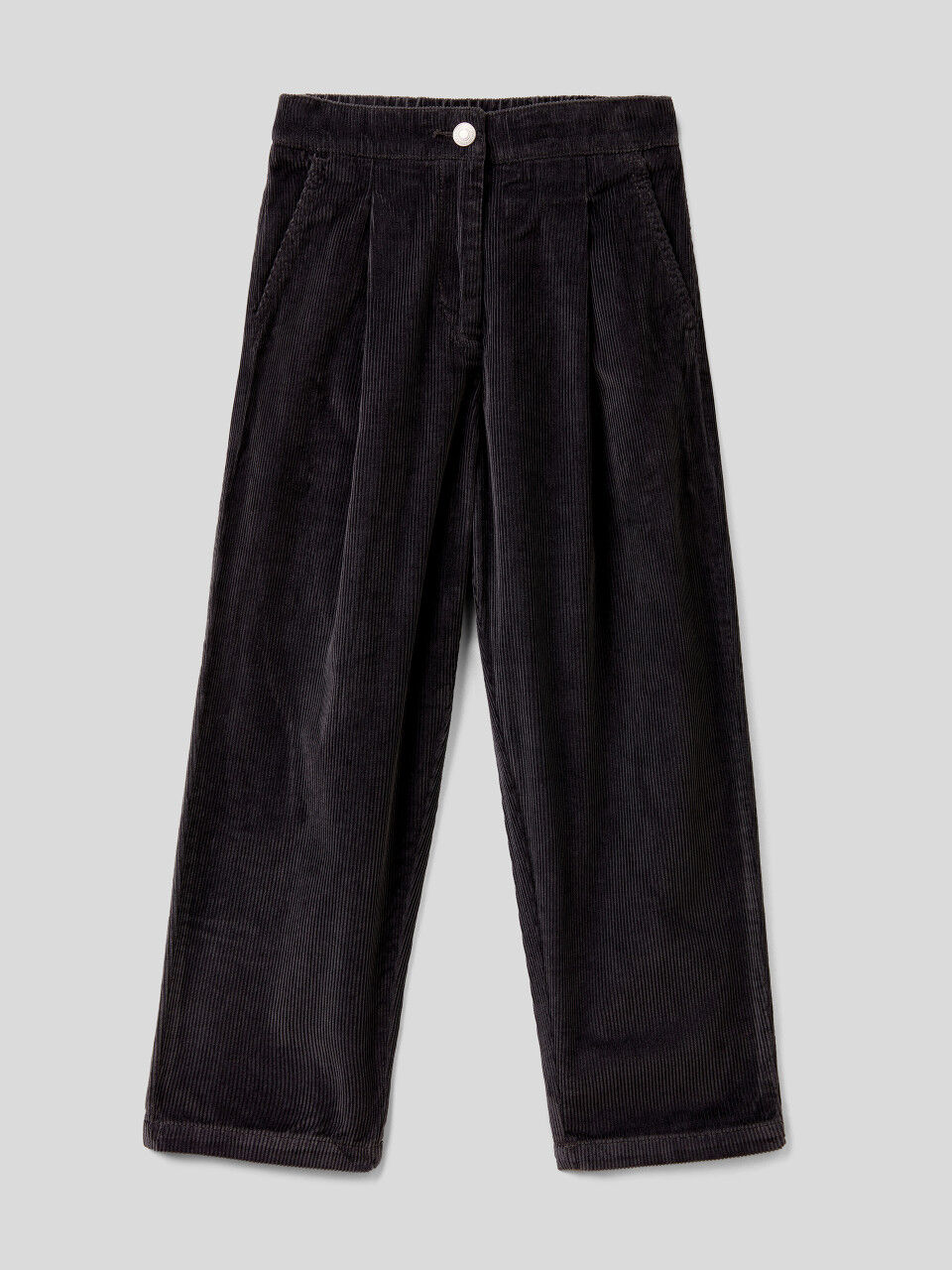 Slouchy fit trousers in velvet