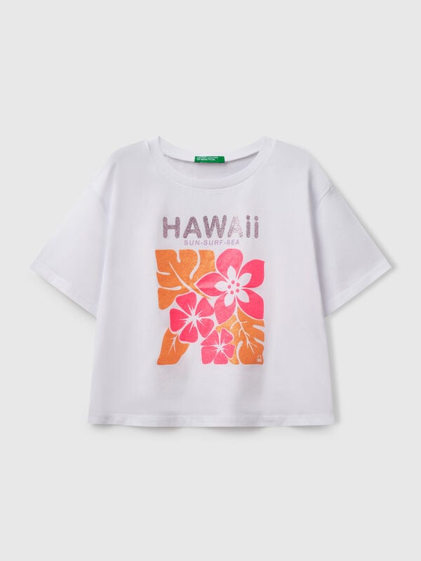 T-shirt with glittery print Junior Girl