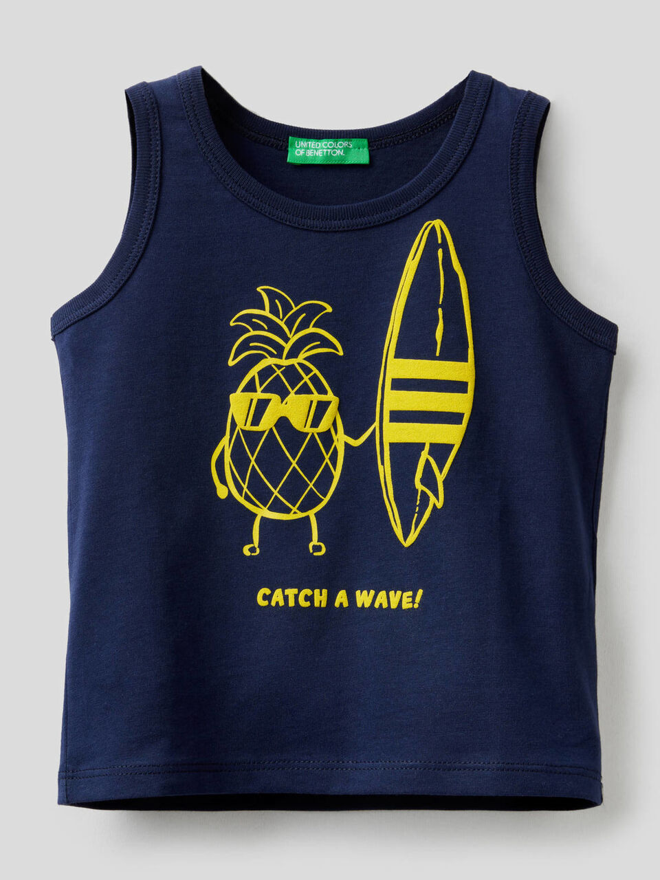 Tank-Top aus reiner Baumwolle mit Print image number 1
