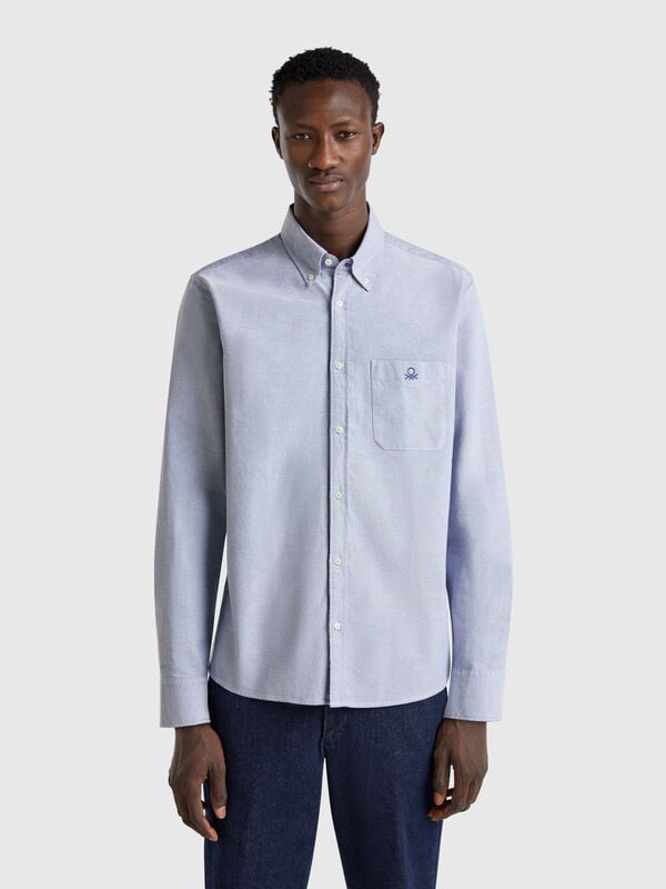 Button-Down-Hemd mit normaler Passform Herren