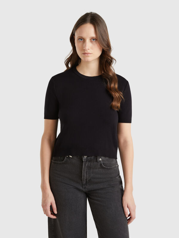 Kurzarmhemd aus 100 % Baumwolle Damen