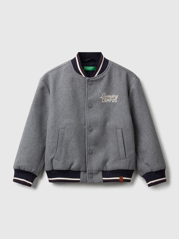 Bomber jacket in wool blend Junior Boy