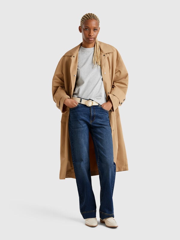 Jeans évasé en coton  Femme